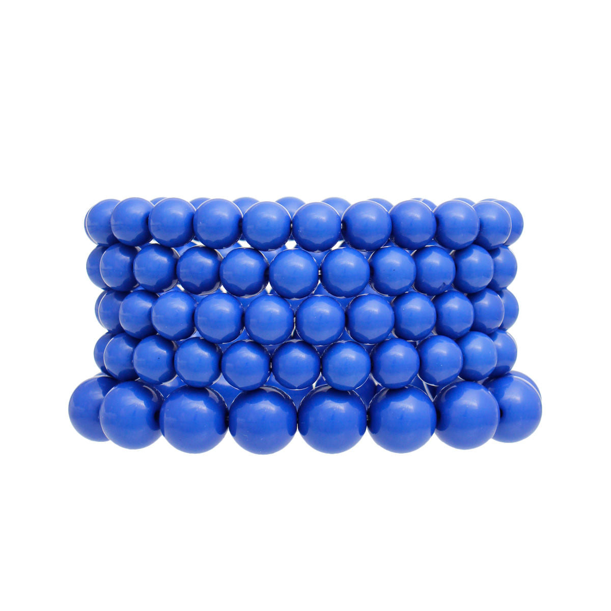 Bracelets Royal Blue Matte Bead 5 Pc Set for Women