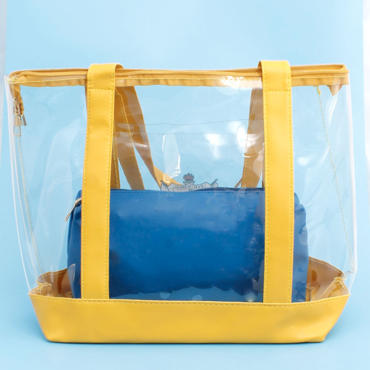 Tote Yellow Clear Sigma Sorority Bag for Women