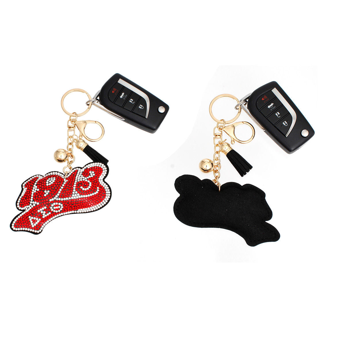 DST Sorority 1913 Red Padded Keychain