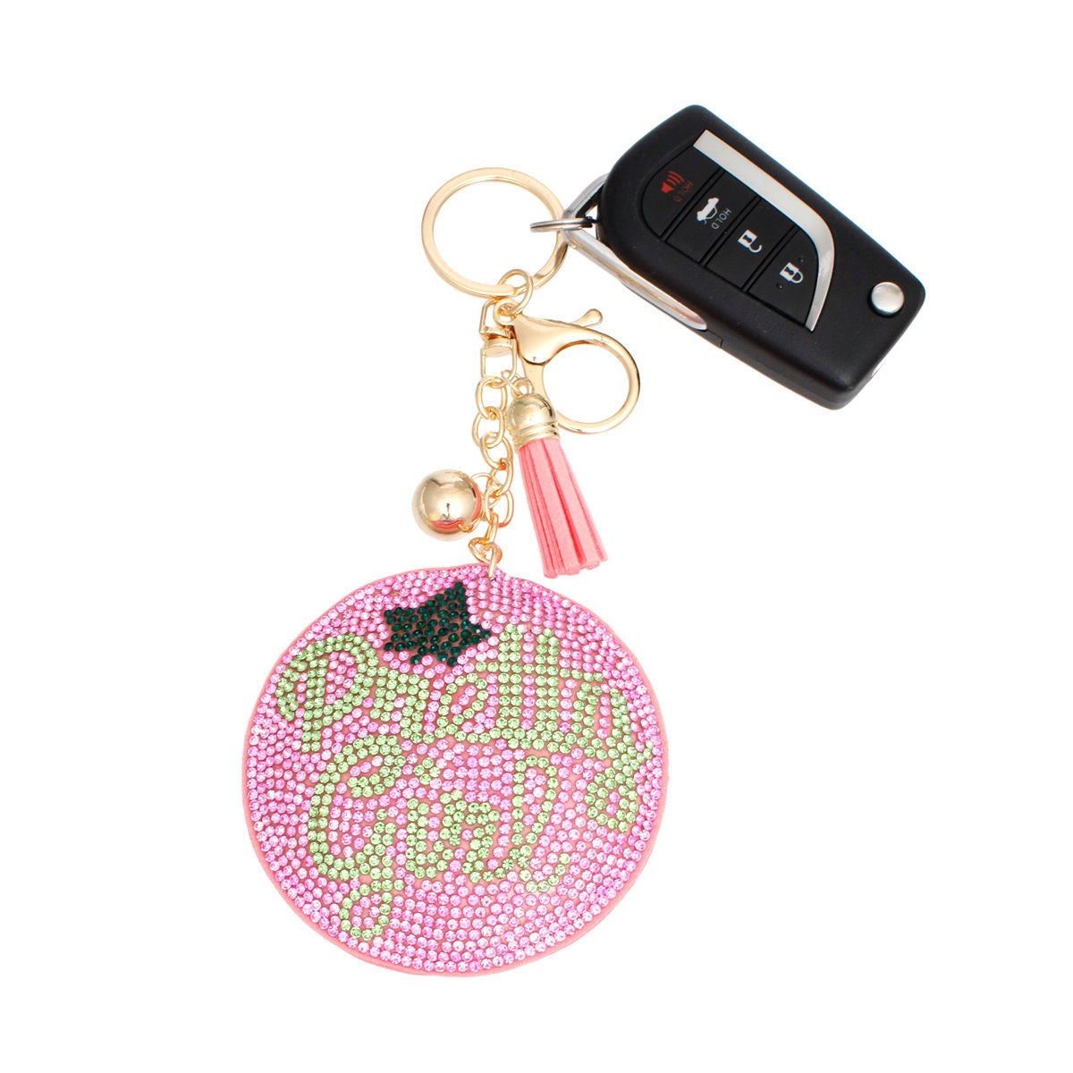 AKA Sorority Pink Pretty Girl Padded Keychain