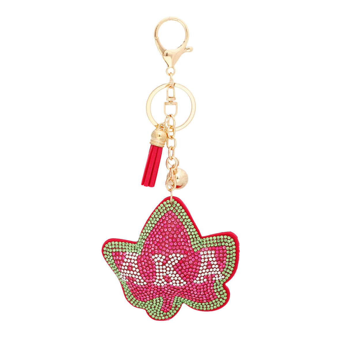 AKA Sorority Fuchsia Ivy Padded Keychain