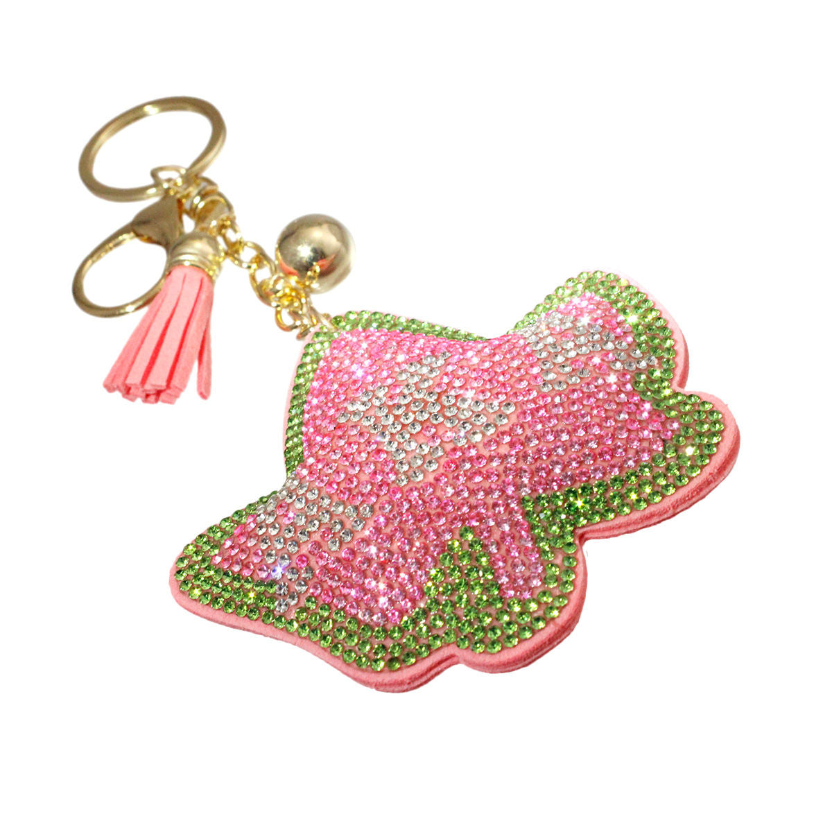 AKA Sorority Pink Ivy Padded Keychain