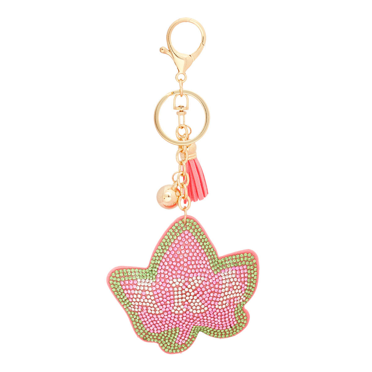 AKA Sorority Pink Ivy Padded Keychain