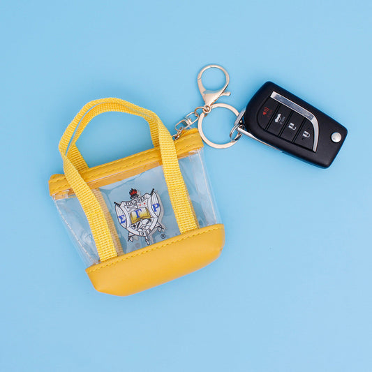 SGRHO Sorority Mini Tote Zipper Pouch Keychain