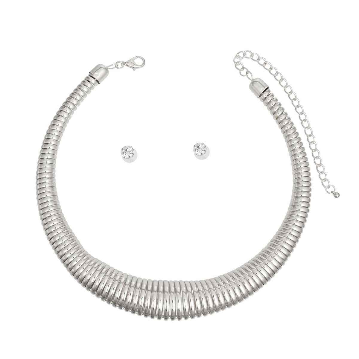 Choker Silver Spring Coil Necklace for Women