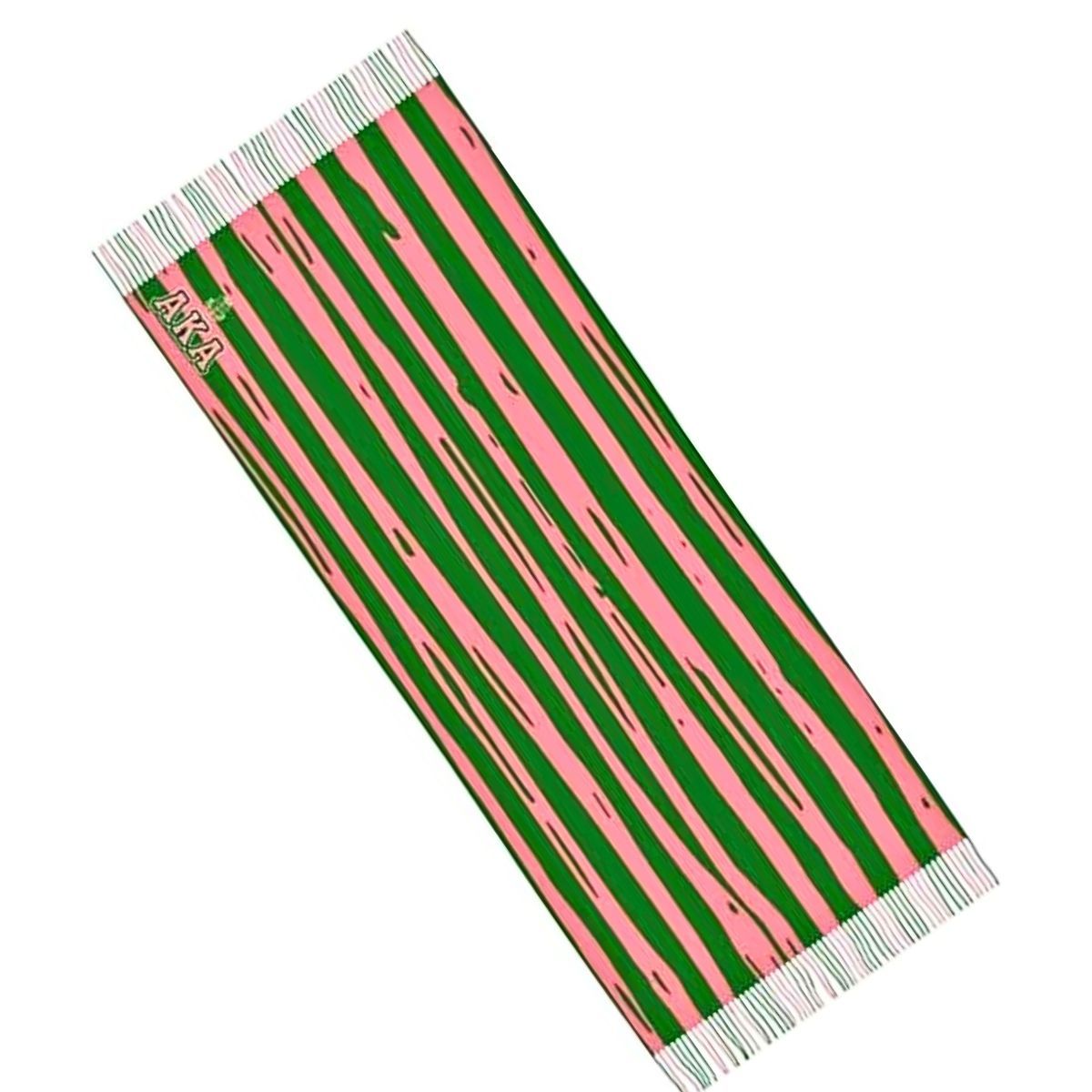 AKA Pink and Green Stripe Fashion Shawl Scarf