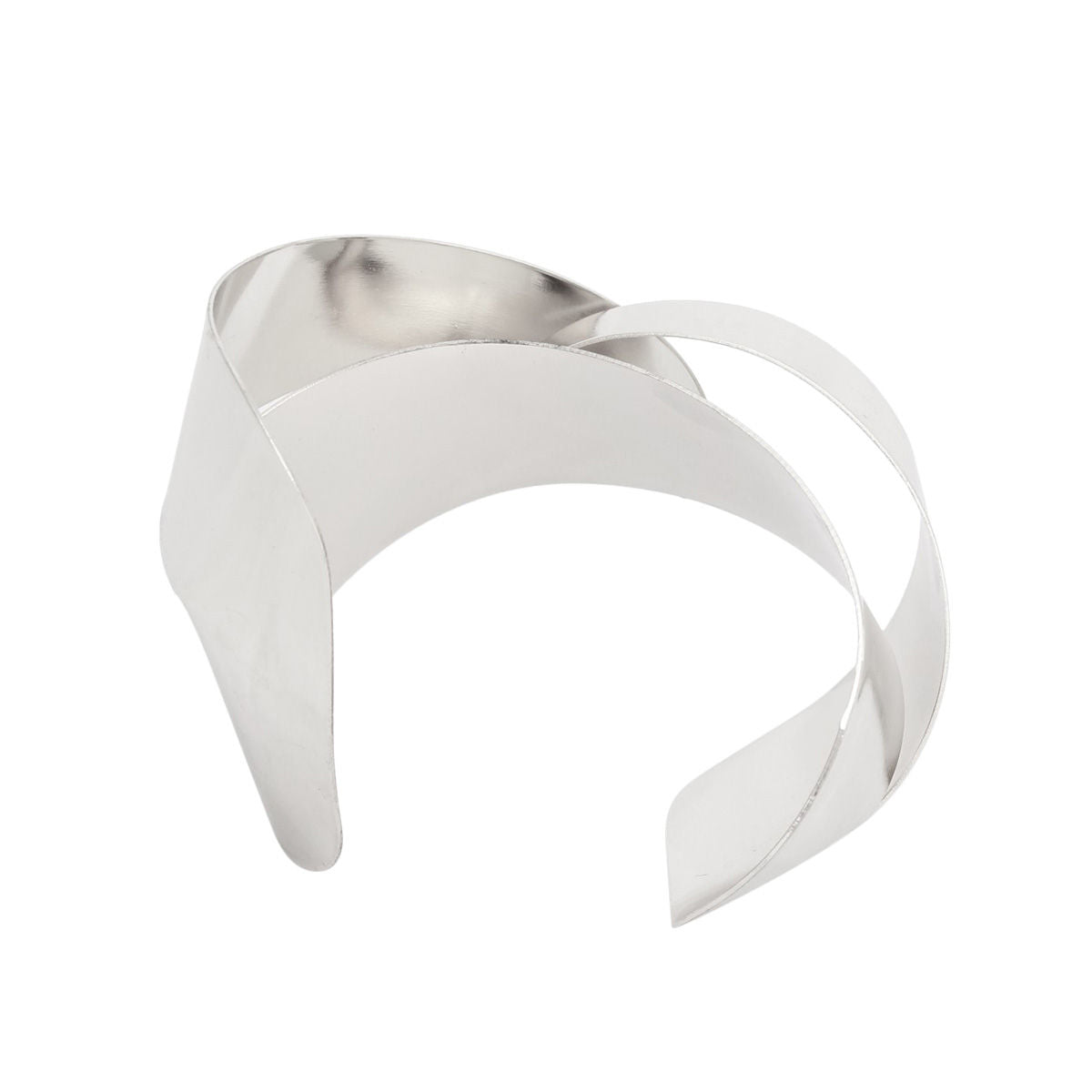 Cuff Silver Structured Geo Bracelet for Women