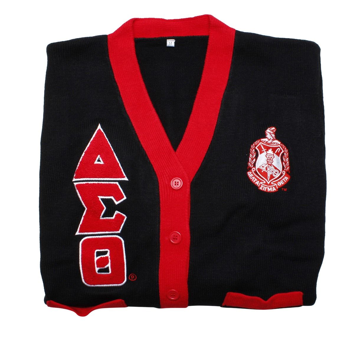 DST Sorority XL Black Letterman Sweater Cardigan