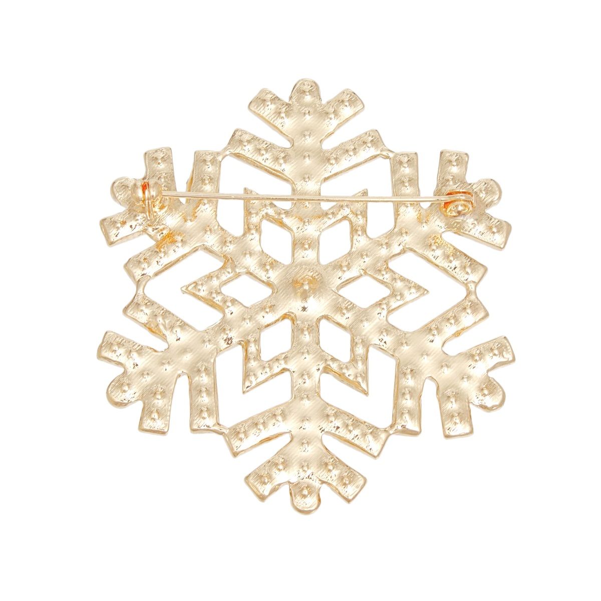 Brooch Radiating Snowflake Gold Pin for Women