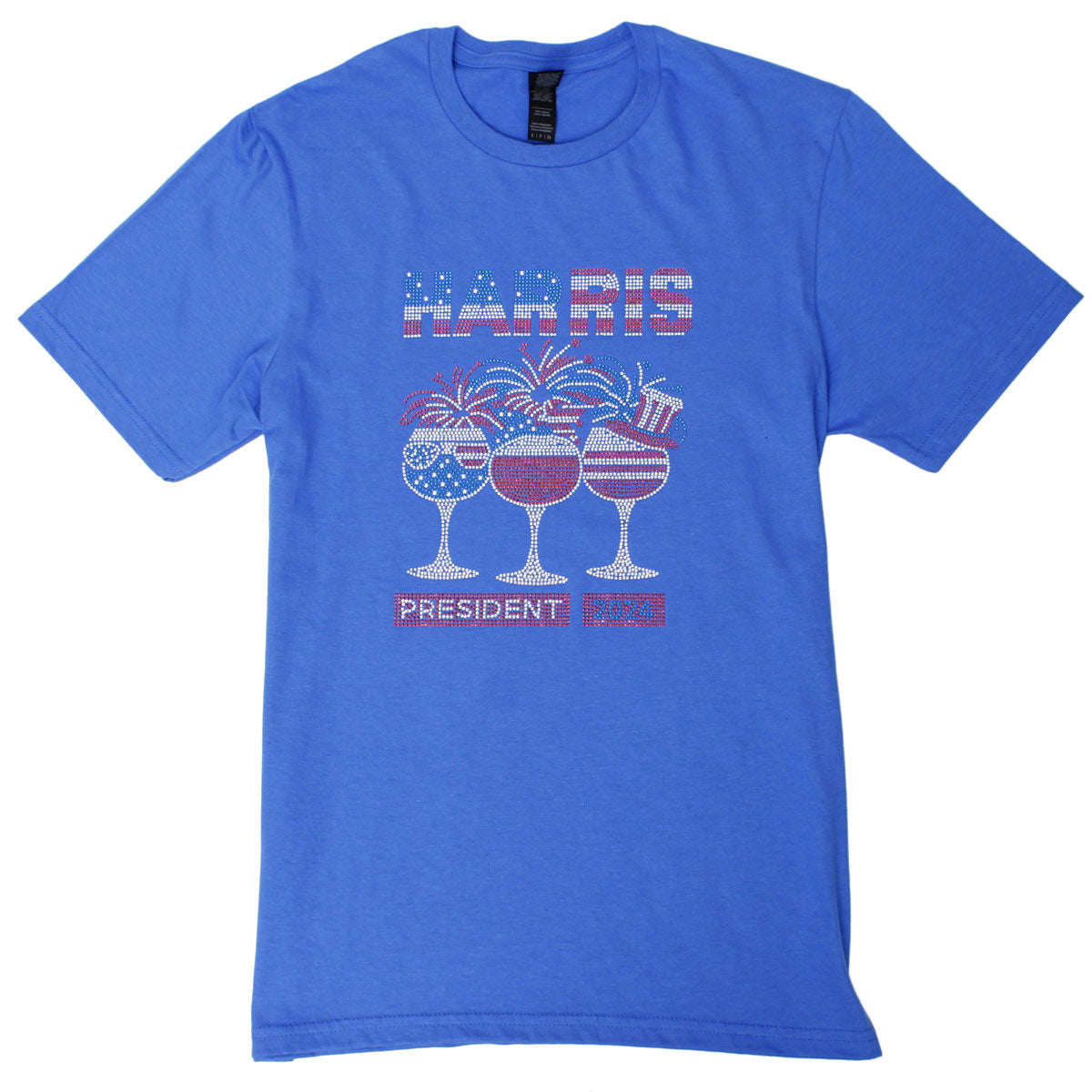 Shirt S Blue HARRIS PRESIDENT Bling for Women