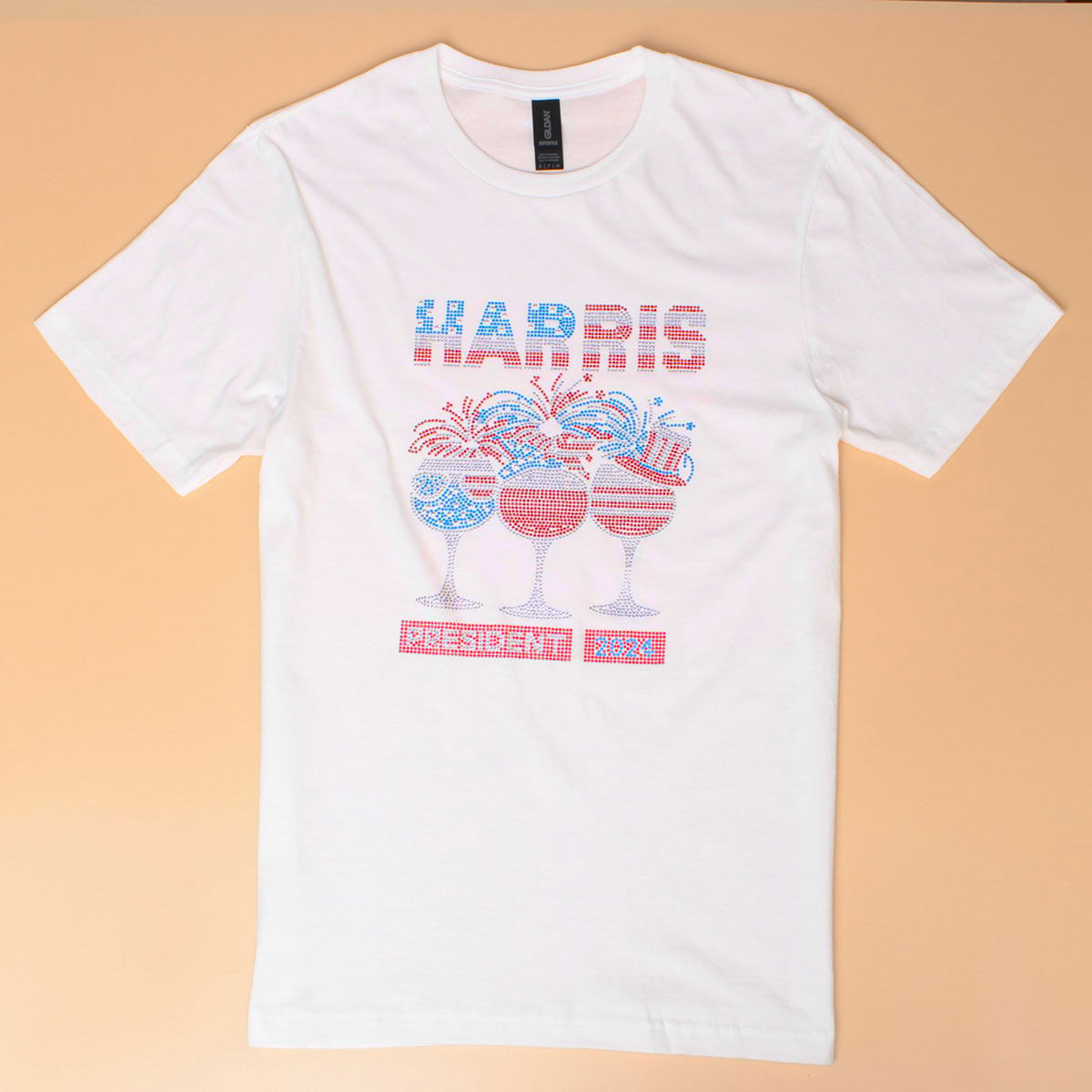 Shirt S White HARRIS PRESIDENT Bling for Women