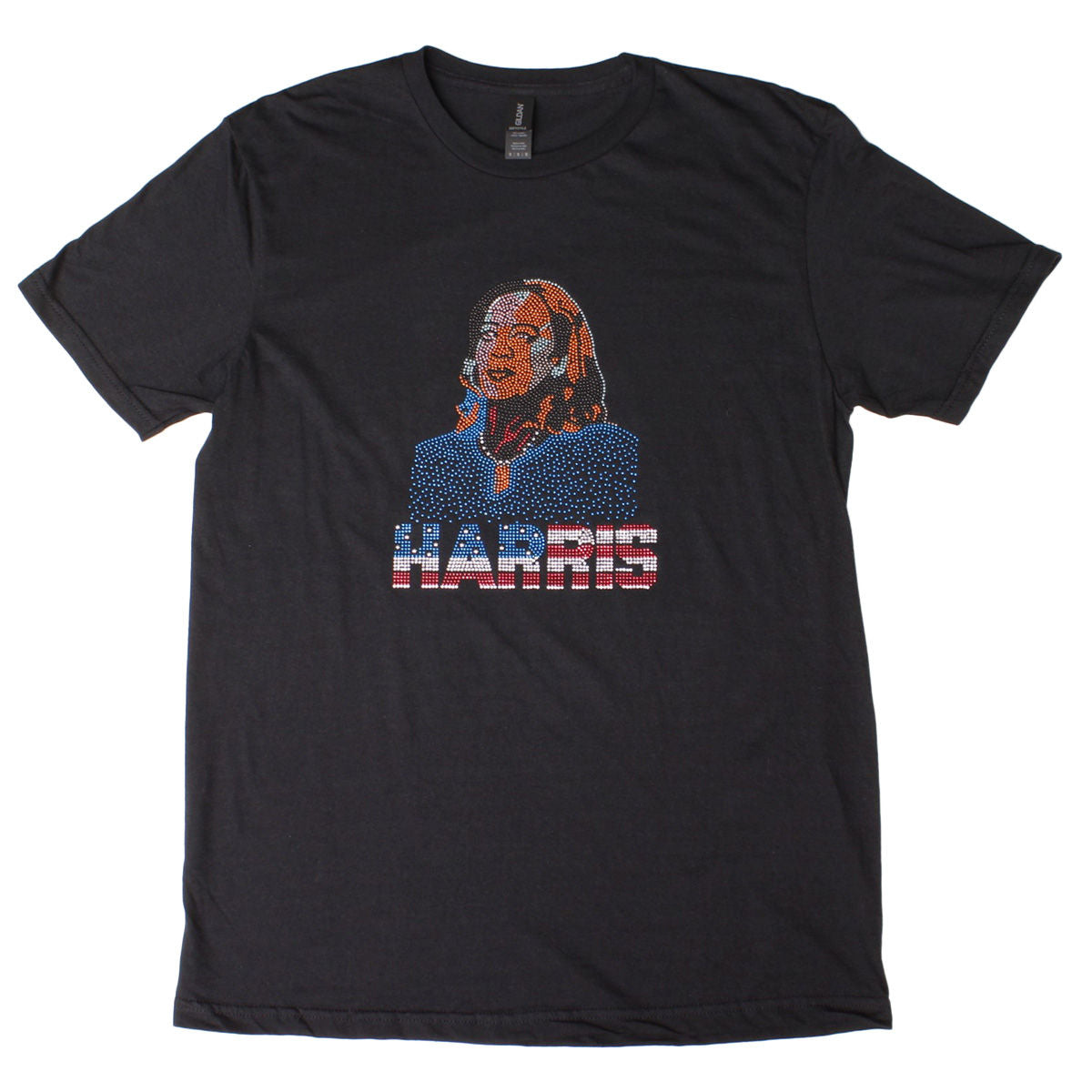 Shirt M Black HARRIS Face Bling Tee for Women