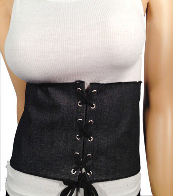 Black Wide Corset Belt