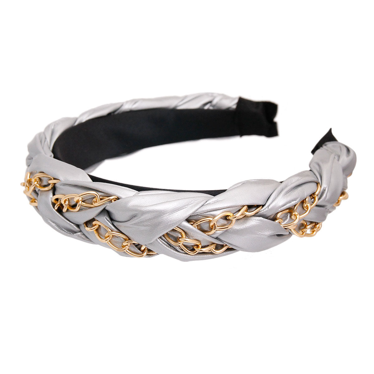 Silver Braided Chain Headband