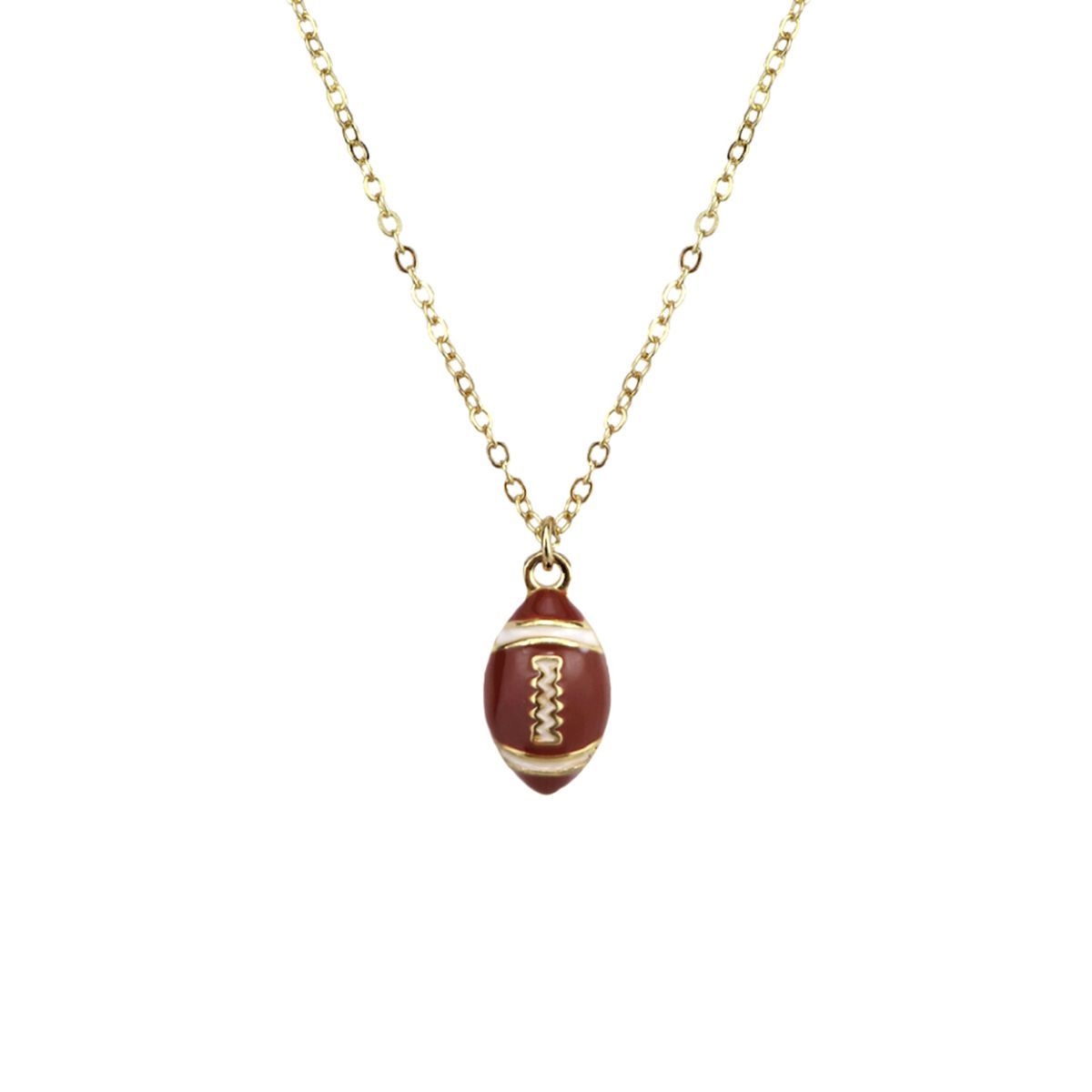 Brown Football Necklace