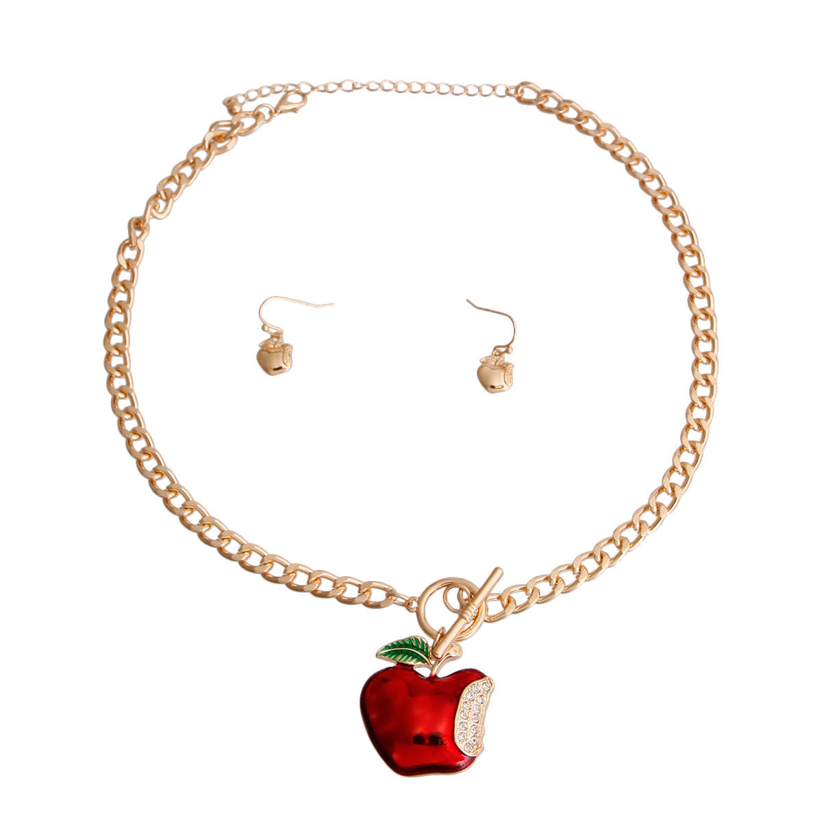 Red Apple Toggle Necklace