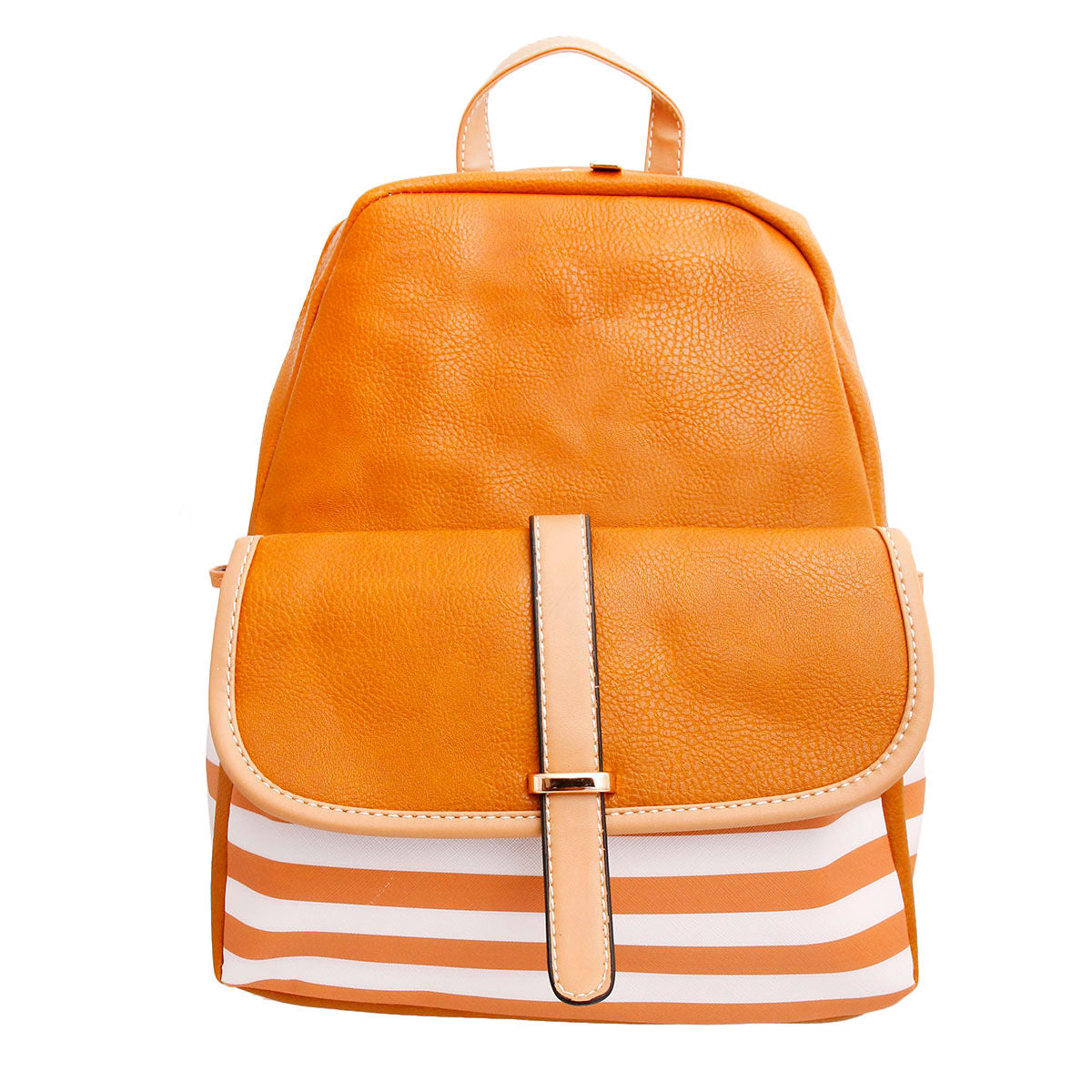 Mustard and White Stripe Backpack