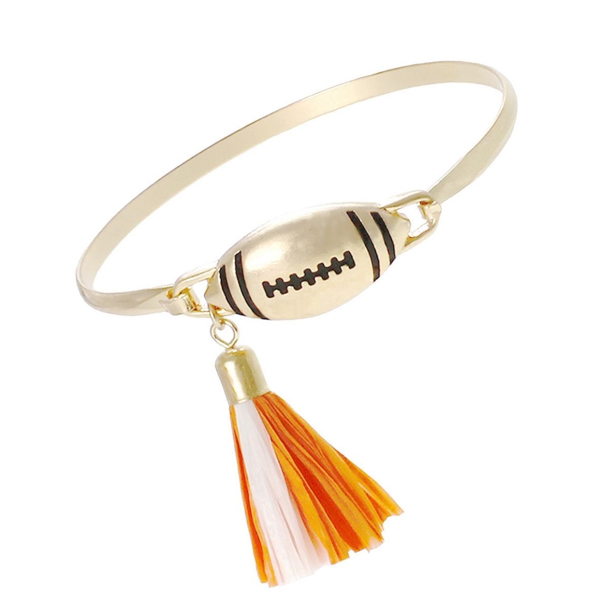 Orange Tassel Football Bangle