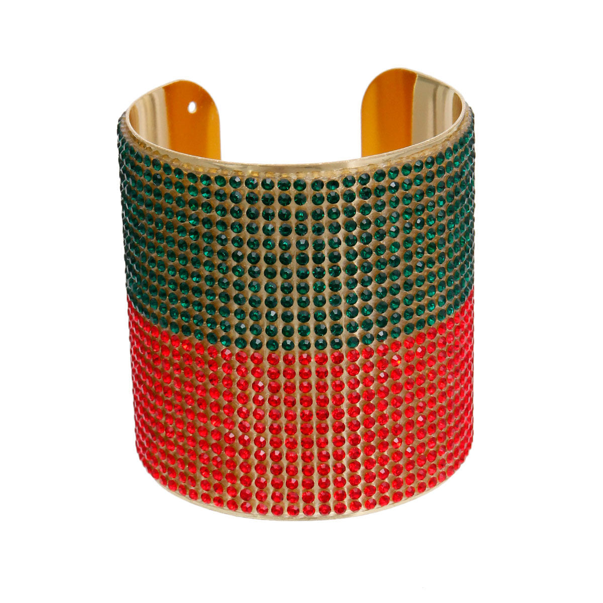Designer Red and Green 2.5 inch Cuff