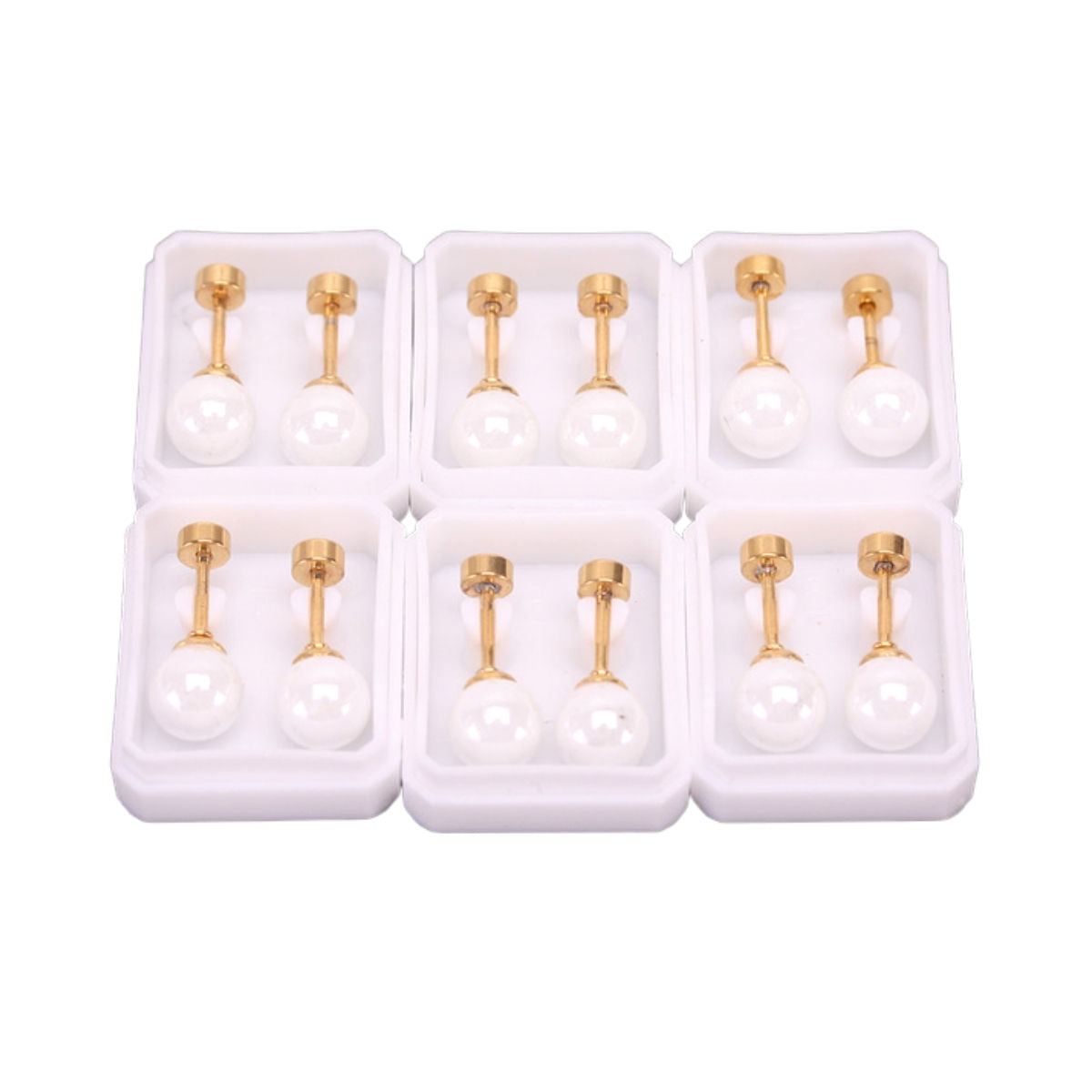 Gold Stainless Steel Stud 6 Pack