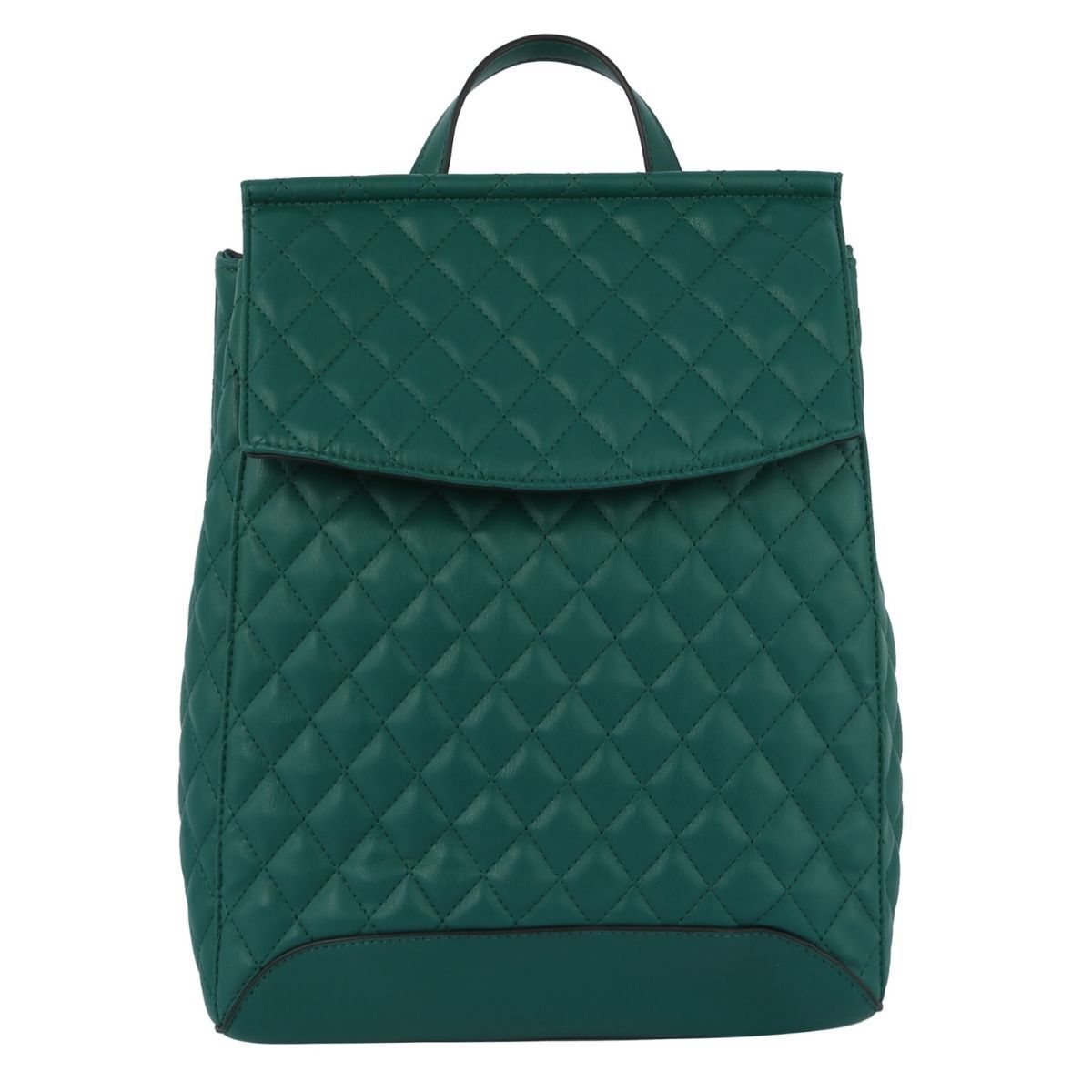 Green Quilted Convertible Backpack