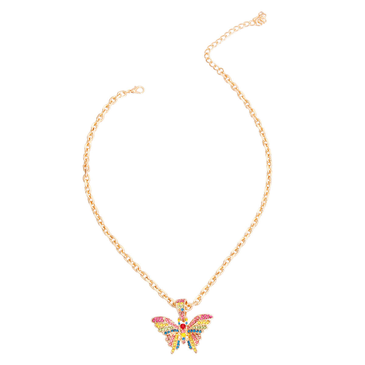 Multi Color Flutter Mini Butterfly Necklace