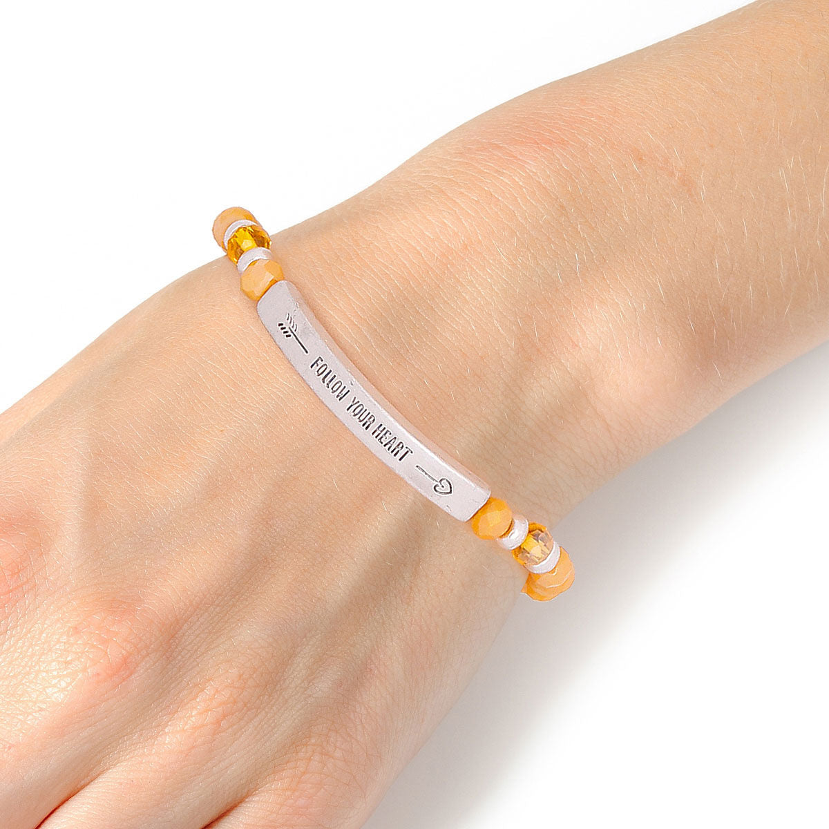 Yellow Follow your Heart Bracelet