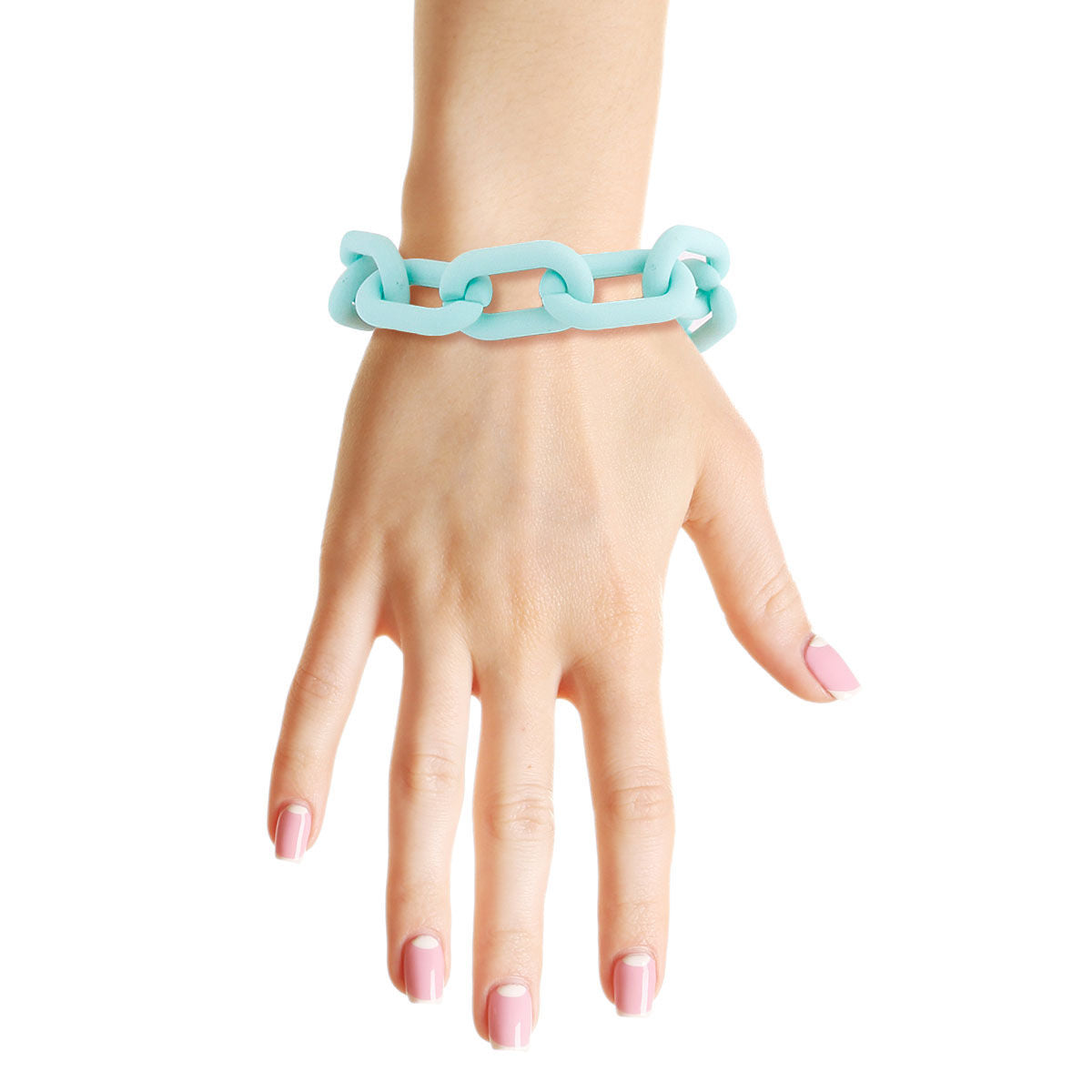 Mint Rubber Coated Chain Bracelet