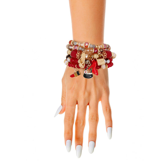 Red Bead Fashion Charm Bracelets