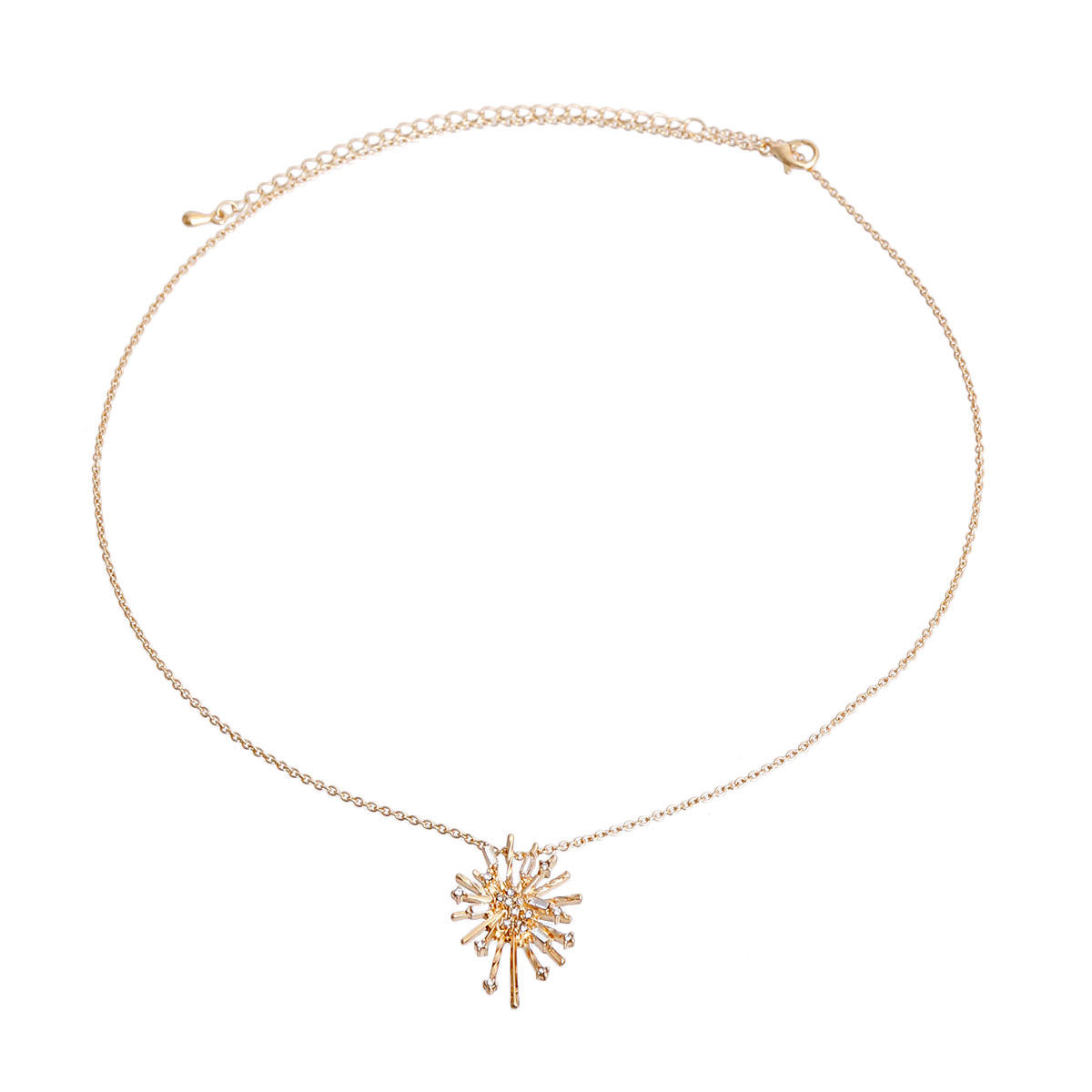 Starburst Pendant Gold Necklace