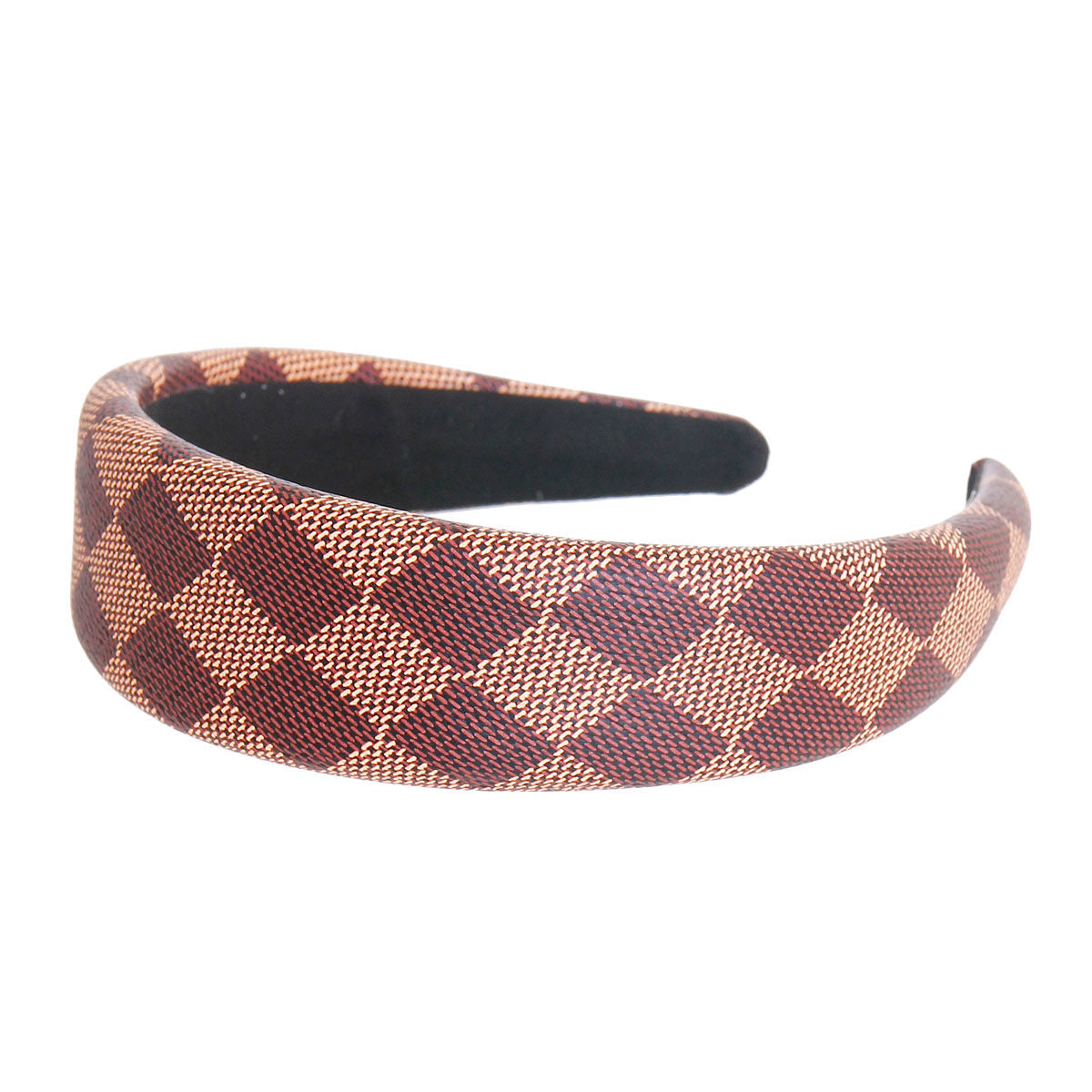 Brown Harlequin Print Headband