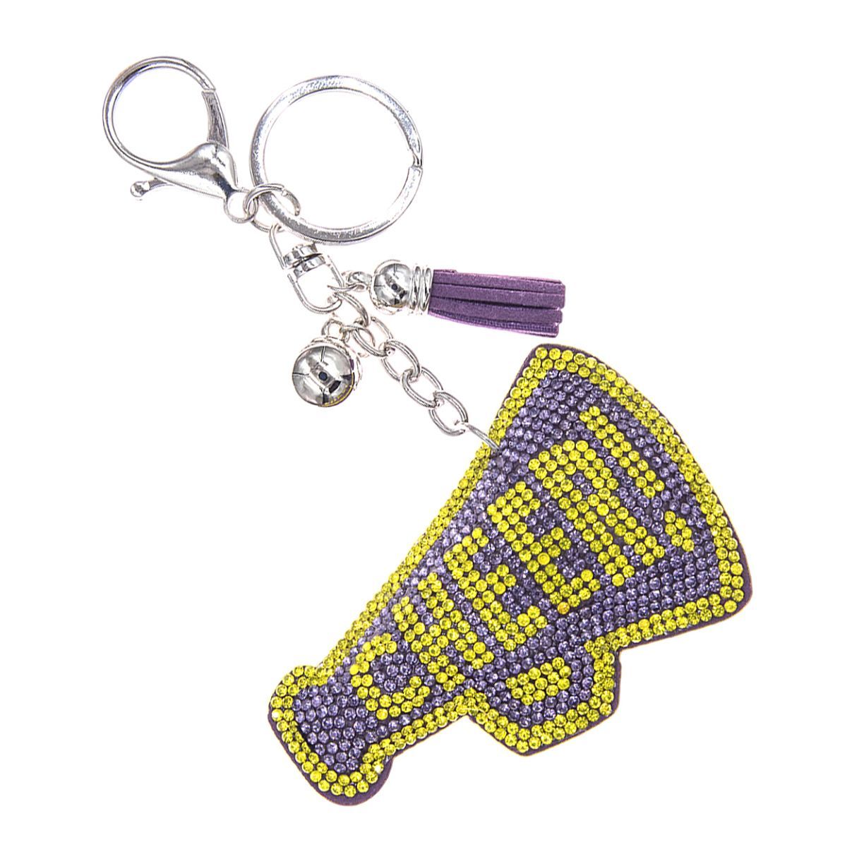 Purple Megaphone Keychain Bag Charm