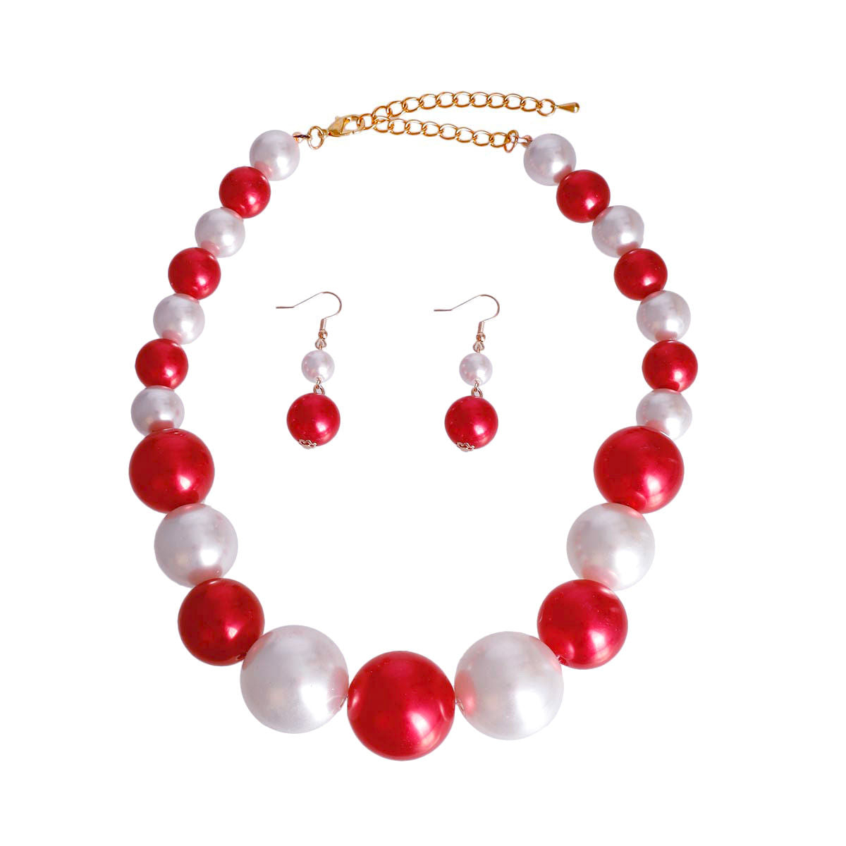 Red and White Jumbo Bubble Gum Pearls