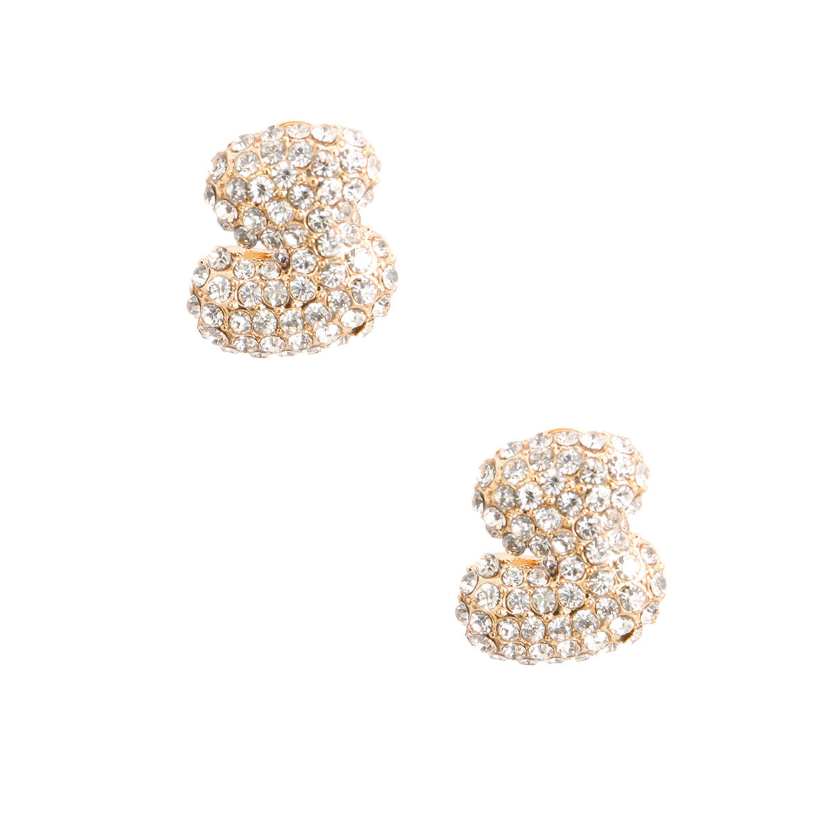 S Initial Rhinestone Studs