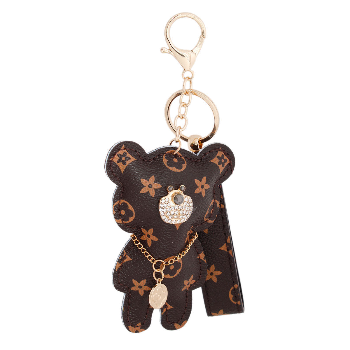 Brown Teddy Charm Keychain