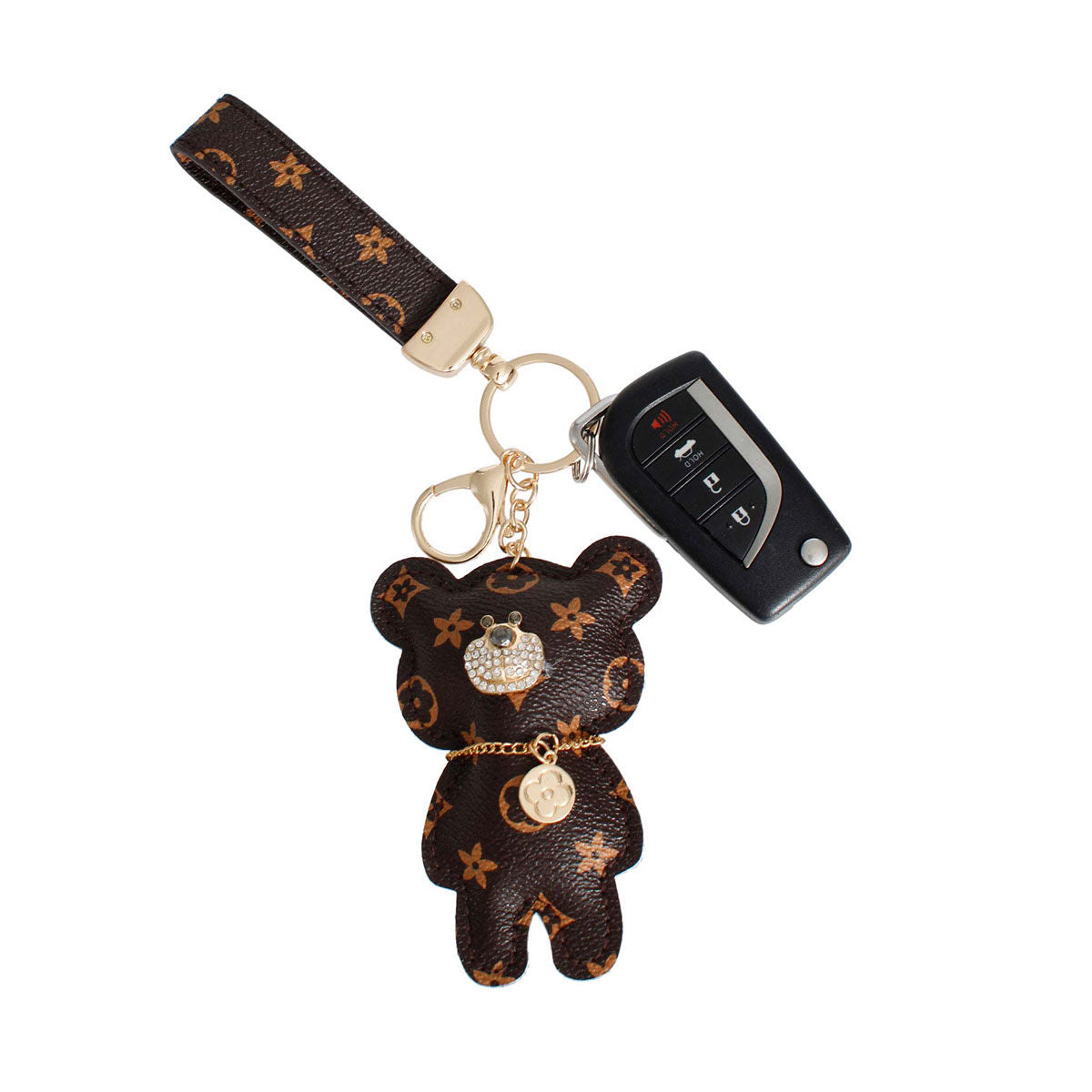 Brown Teddy Charm Keychain