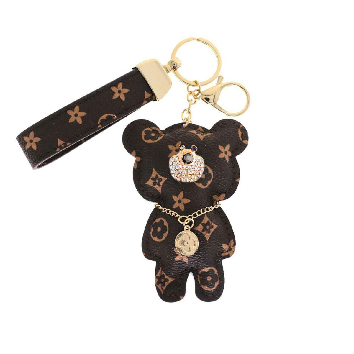 Brown Teddy Charm Keychain