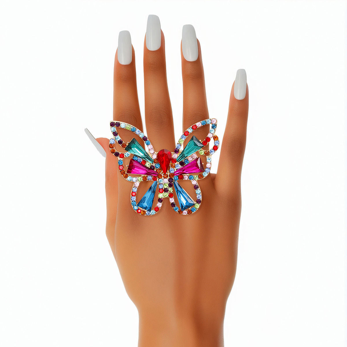 Ring Multi Butterfly Crystal Stretch for Women