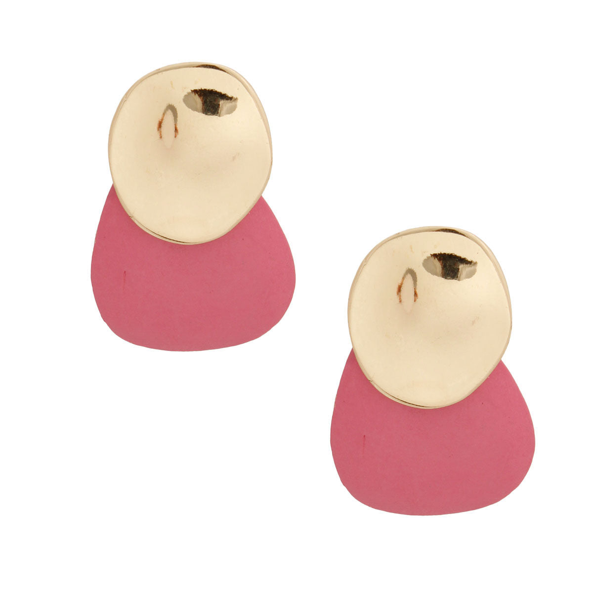 Pink and Gold Wooden Studs