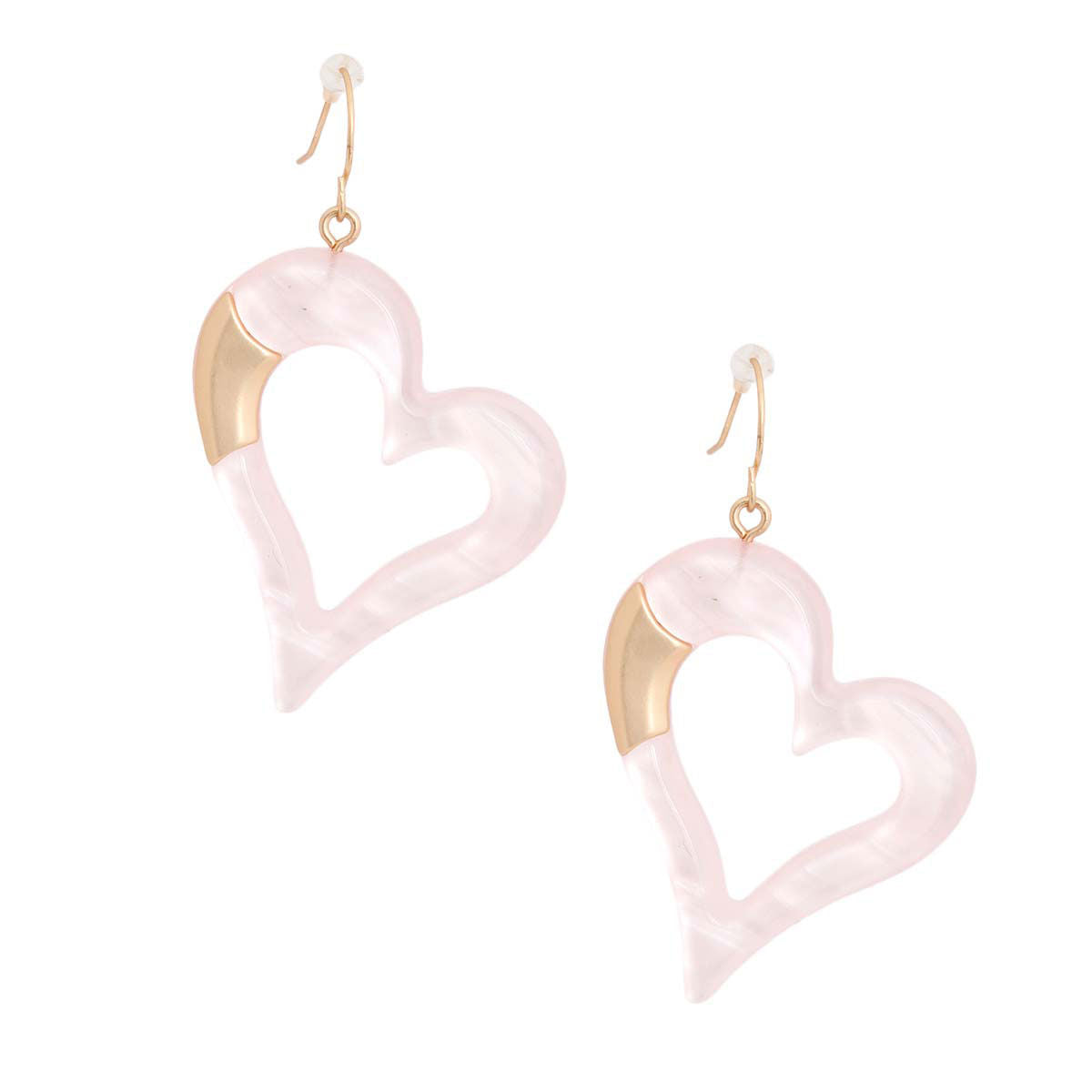 Light Pink Matte Gold Earrings