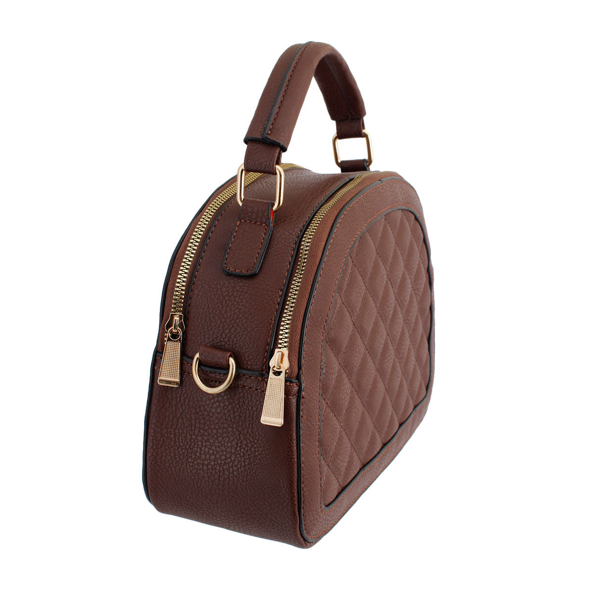 Brown Quilted Canteen Bag
