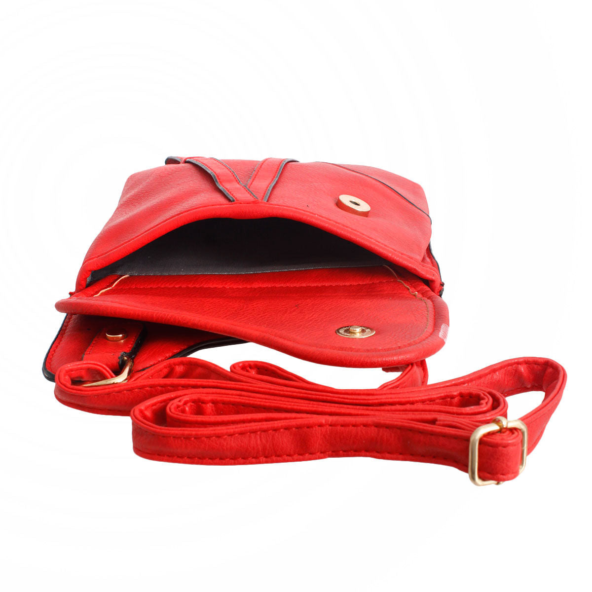 Red Saddle Crossbody Bag