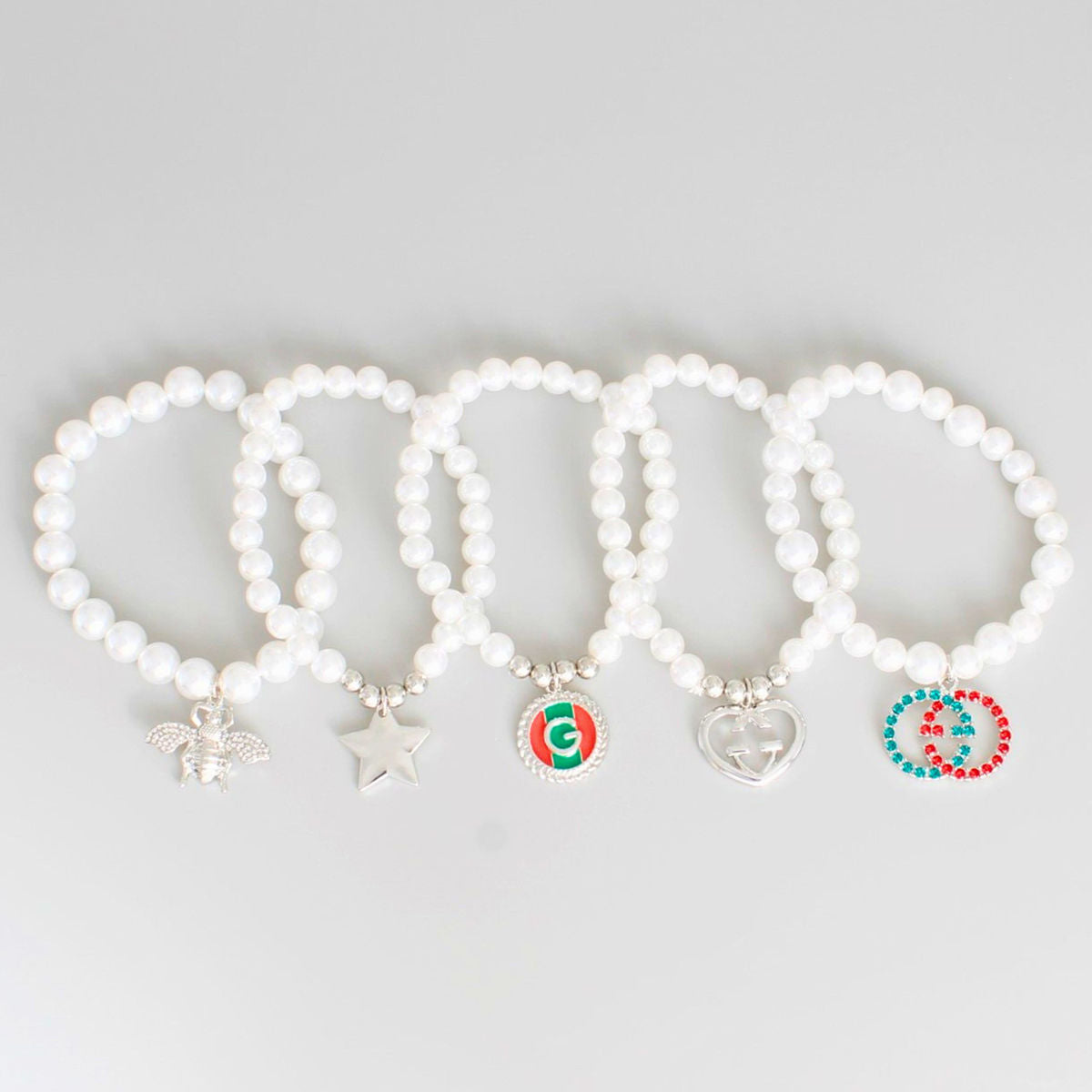 White Luxury-Inspired Bracelets