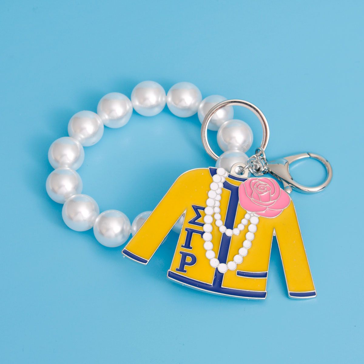 Blue Gold Sorority Keychain