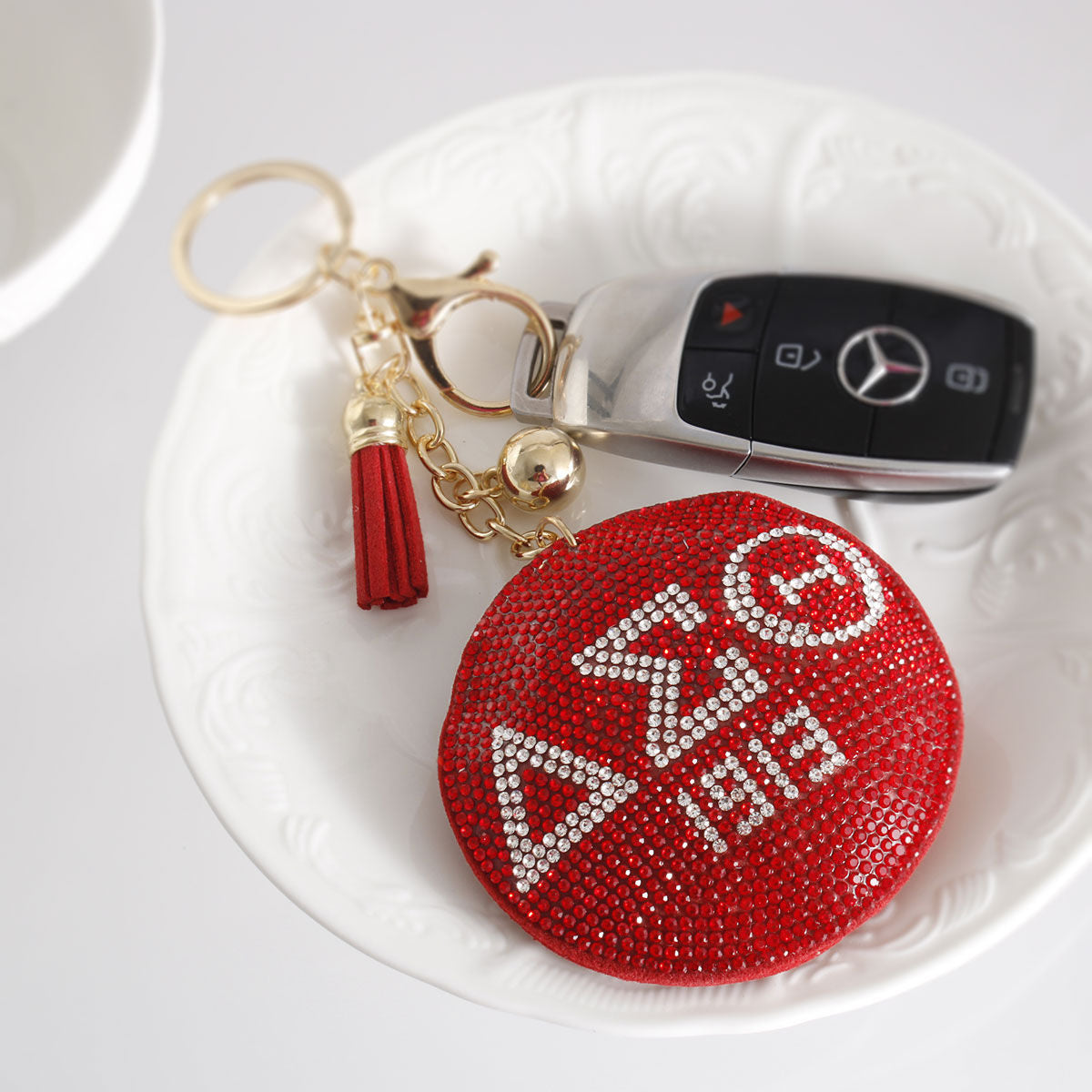 Red Padded Sorority Keychain