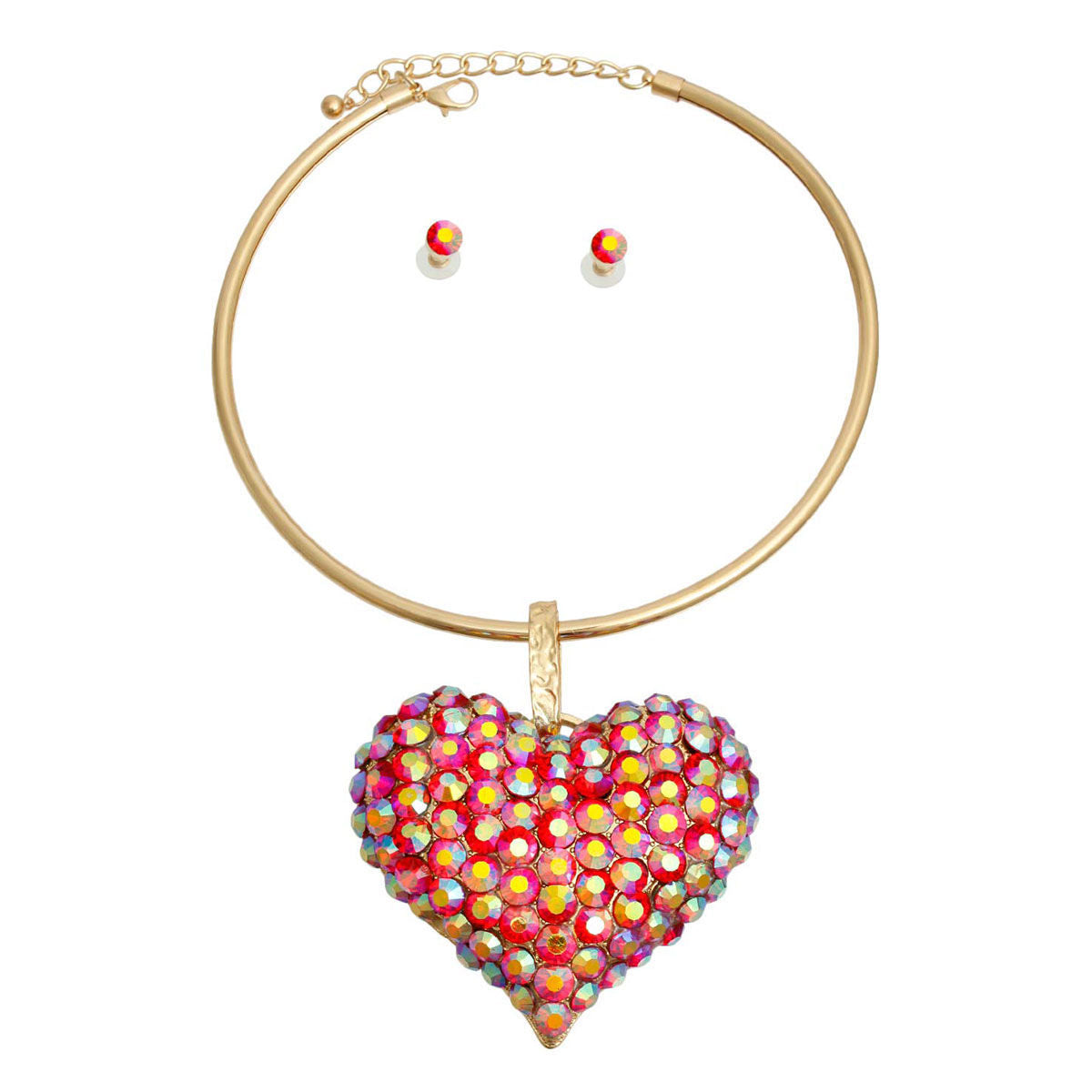 Gold Rigid Collar XL Purple Heart Set