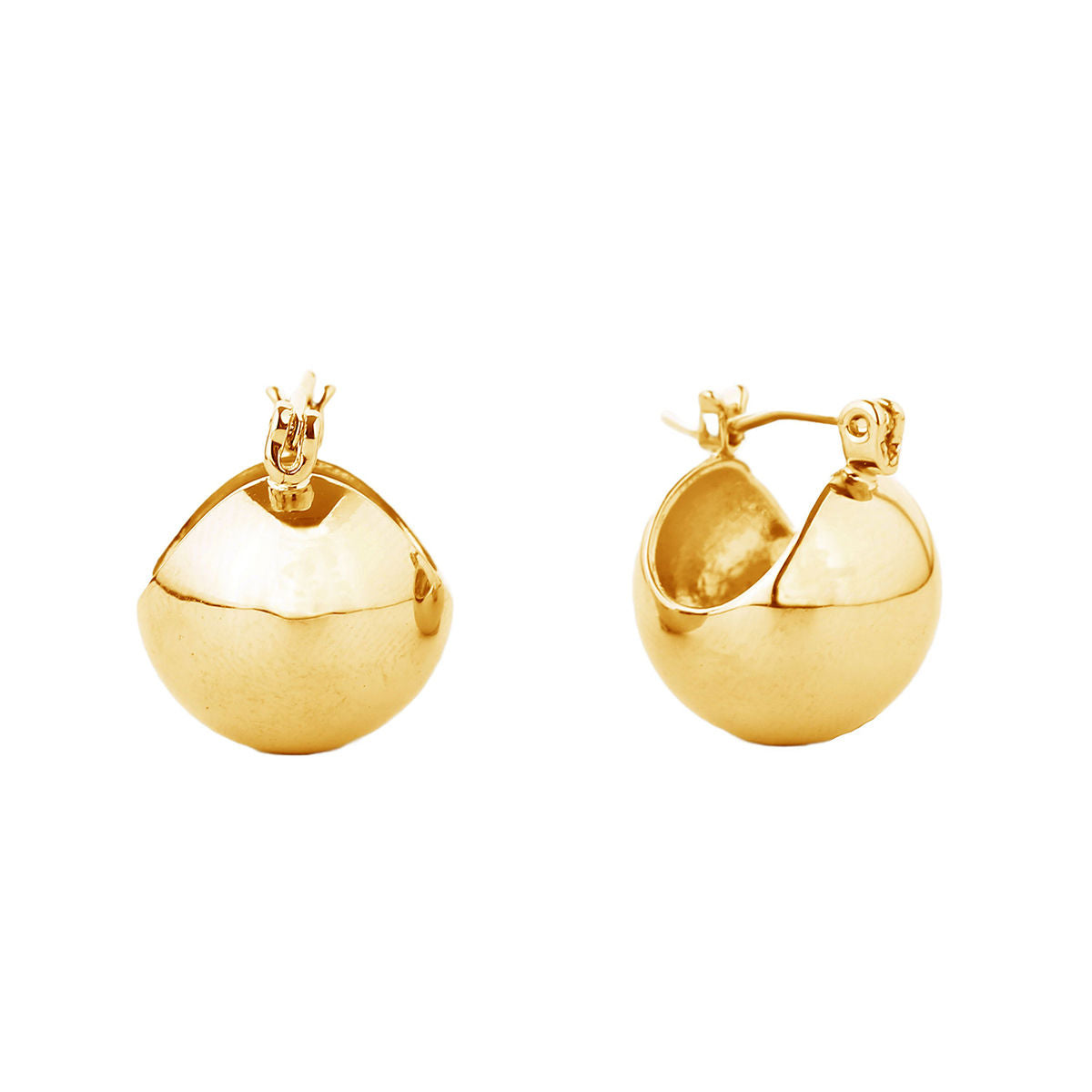 Hoop 14K Gold Small Ball Earrings for Women