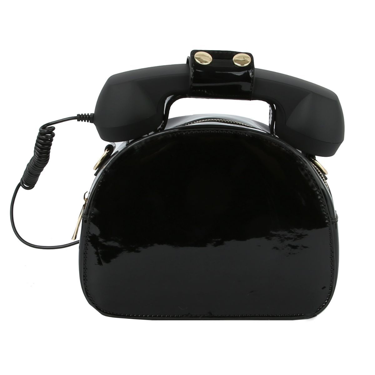 Black Rotary Phone AUX Bag