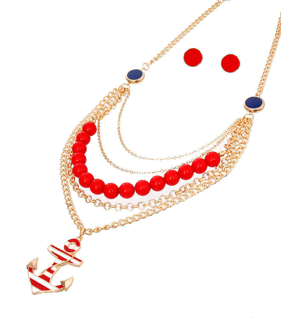 Red Sea Theme Necklace Set