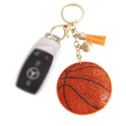 Orange Basketball Keychain Bag Charm